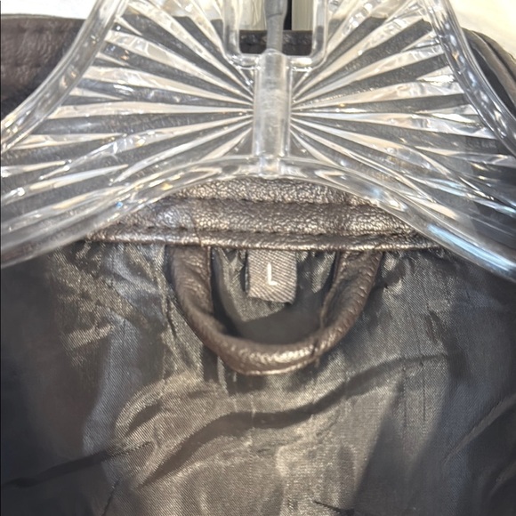 G A Milano NWT Black Faux Leather Bomber Jacket Sleek Fitted Design - Picture 5 of 15